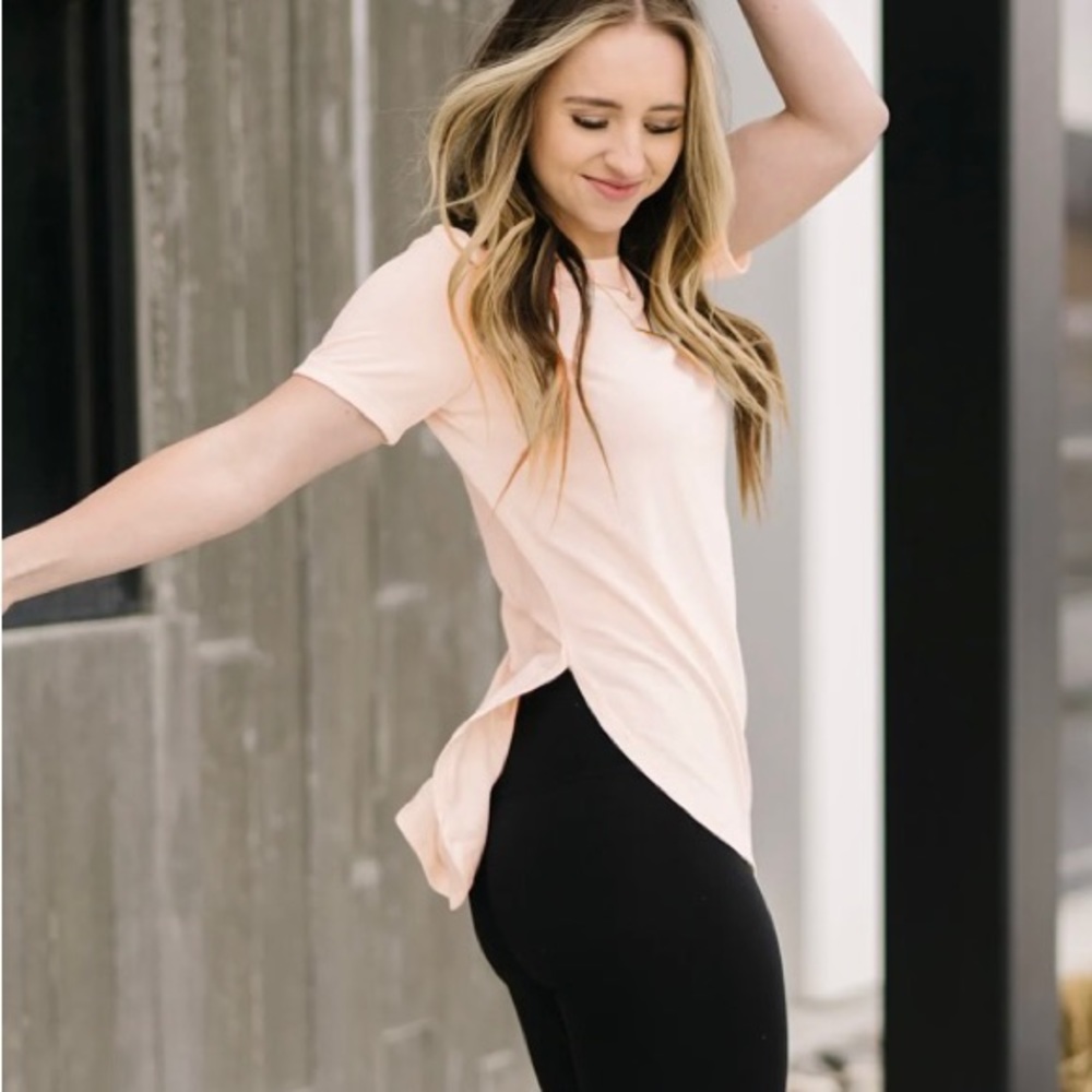 Zyia - The humble T, soft blush colour, size large, NWOT